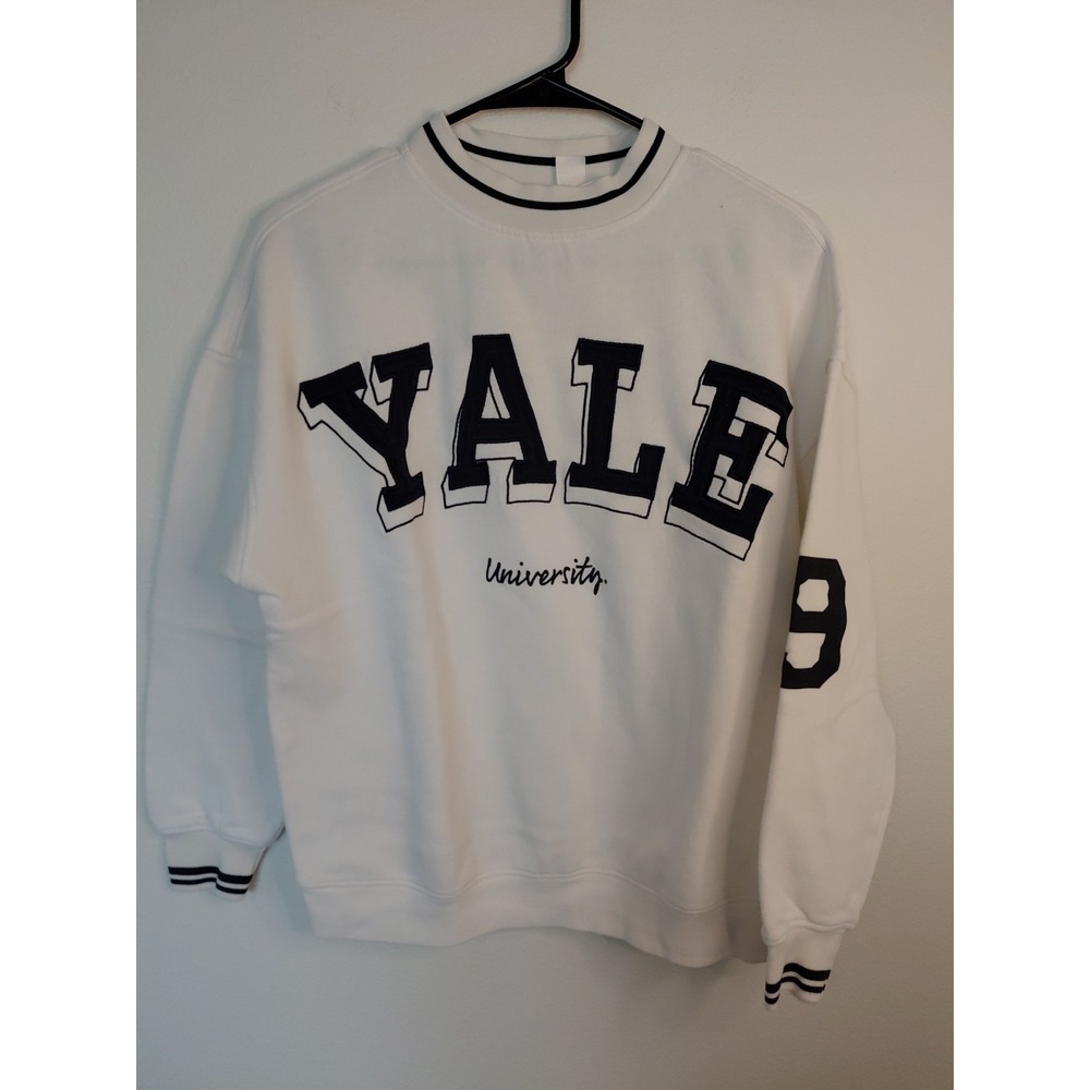 DividedOversized Yale University Crew neck Sweat Shirt Soft Brushed Inside Sz XS